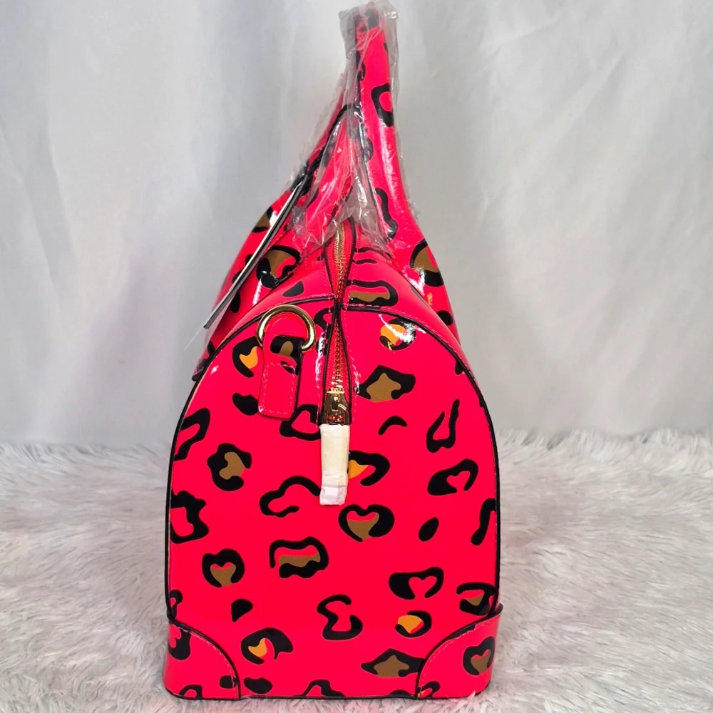 Leopard Print Vegan Leather Boston Bag & Wallet ♥️♥️♥️